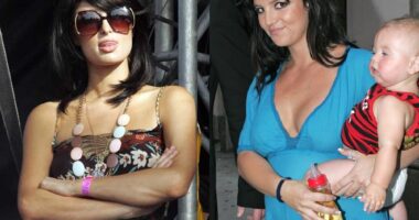 Paris Hilton y Britney Spears brunettes (con el pelo negro)