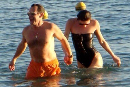 Carla Bruni y Sarkozy en la playa