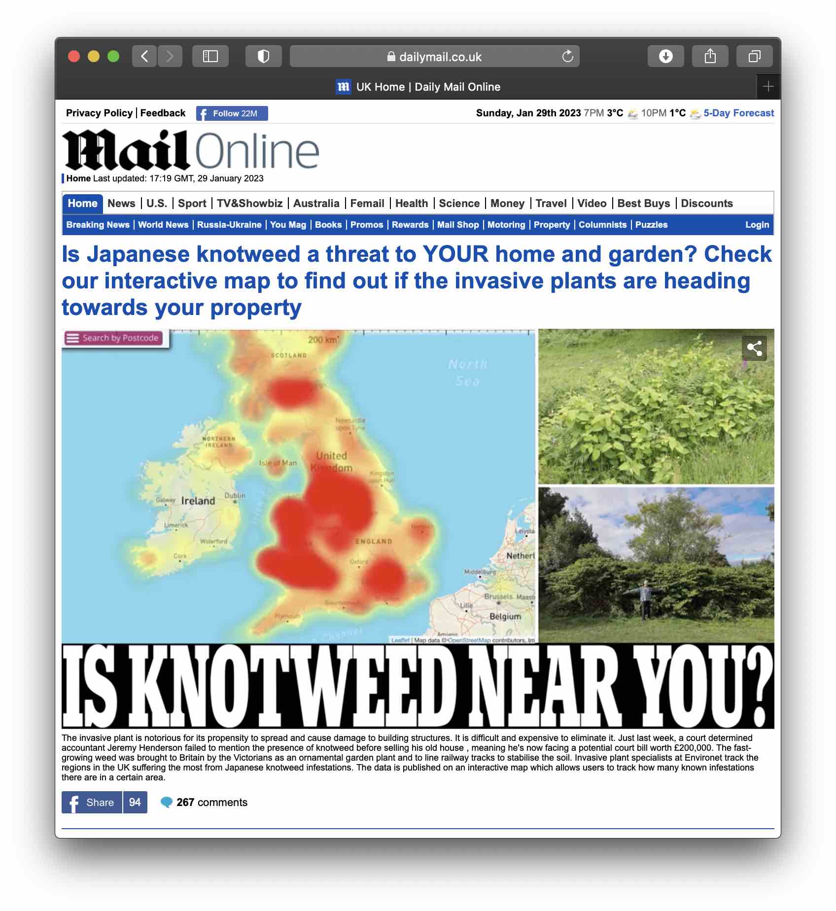 Portada del Daily Mail hoy