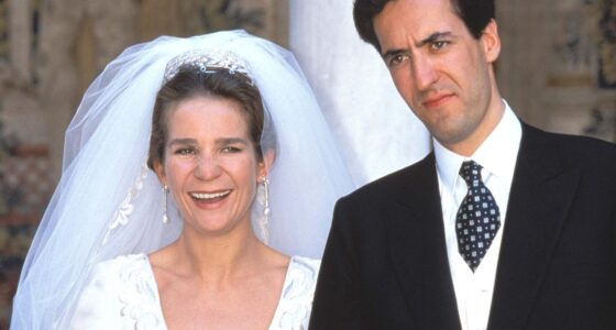 Jaime de Marichalar y la Infanta Elena el día de su boda