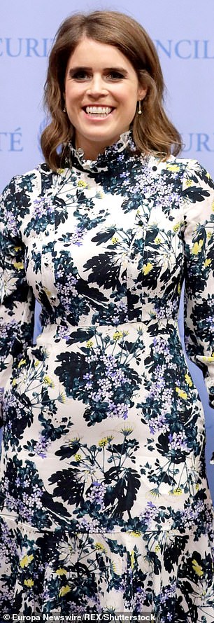 Princess Eugenie in a floral gown